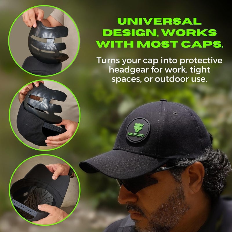Milfort Bump Cap Insert 2-Pack - Lightweight Hard hat Liner for Baseball Caps - Ventilated Safety Shell & Protective Headgear - Great for Workers & Outdoor Users. - Image 4